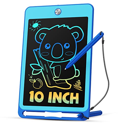 TEKFUN 10 Zoll LCD Schreibtafel Kinder Schreibtablett Löschbare Maltafel Zaubertafel, Kinder Lernen Spielzeug Jungen Mädchen Geburtstag Geschenke Alter 3 4 5 6 7 8 (Blau) von TEKFUN