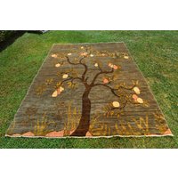 Kostenloser Versand 6 X 9 Fuß Erstaunlicher Baum Des Lebens Muster Natürlicher Farbstoff Selbstwaschbarer Teppich von TEKKARUG