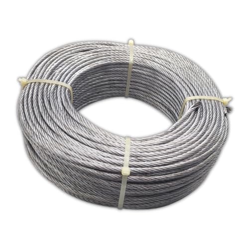 TEKLiNe Stahlseil verzinkt 100 Meter 5 mm mit 72 Strängen kommerziell belastbar 750 kg verzinktes Seil 5 mm kommerziell 100 m mit 72 Lastfäden TEKLiNe Stahlseil verzinkt 100 Meter 5 mm mit 72 Strängen kommerziell belastbar 750 kg verzinktes Seil 5 mm kommerziell 100 m mit 72 Lastfäden von TEKLiNe