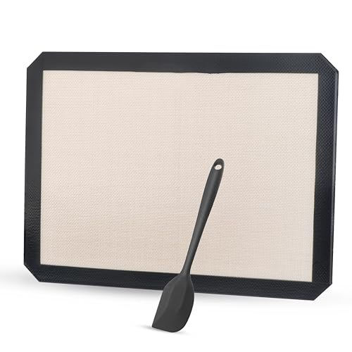 Backmatte Silikon mit 1 Silikon Spatel Dauerbackmatte Backen Zubehör Wiederverwendbar Backmatte Braun und Schwarz Backmatte Silikon mit 1 Silikon Spatel Dauerbackmatte Backen Zubehör Wiederverwendbar Backmatte Braun und Schwarz von TEKONDA