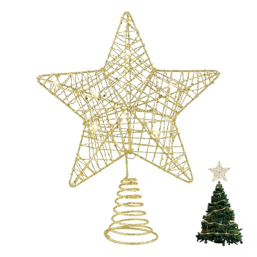 Weihnachtsbaumspitze Stern Christbaumspitze Gold Stern Weihnachtsbaumspitze Geeignet für Weihnachtsbaumschmuck Gold Weihnachtsbaumspitze Stern Christbaumspitze Gold Stern Weihnachtsbaumspitze Geeignet für Weihnachtsbaumschmuck Gold von TEKONDA