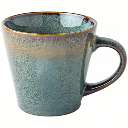 TELANKS Kaffeetasse Groß, 400ml Große Tassen, Kaffeetasse aus Keramik, Geeignet für Kaffee, Milch, Tee und Heißgetränke (Hellgrün) von TELANKS