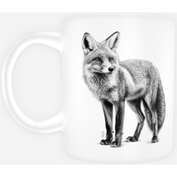 Kaffeebecher Fuchs Stehend | 1 Motiv Vorn Und Hinten Kaffeebecher Fuchs Stehend | 1 Motiv Vorn Und Hinten von TELASITA
