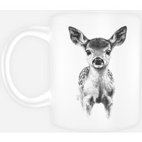 Kaffeebecher Rehkitz Stehend | 1 Motiv Vorn Und Hinten Kaffeebecher Rehkitz Stehend | 1 Motiv Vorn Und Hinten von TELASITA