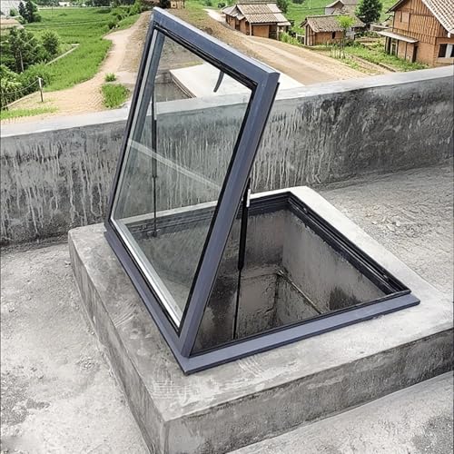 Dachfenster,Ausstieg Dachluke,Ausstiegsfenster Dachausstieg,Dachfenster Für Wohnhäuser,Oberlicht Aus Gehärtetem Glas,Geeignet Für Keller Und Dachböden(78 * 118cm/30.7 * 46.4in) von TELCIM