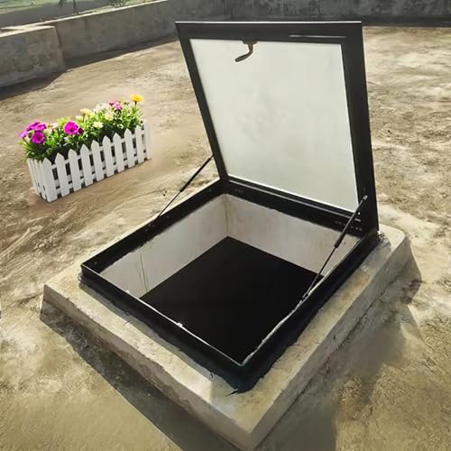 Dachfenster,Ausstieg Dachluke,Manuelle Entlüftungsöffnungen,Dachfensterabdeckung Aus Gehärtetem Glas,Geeignet Für Wintergarten,Dachboden(78 * 88cm/30.7 * 34.6in) von TELCIM