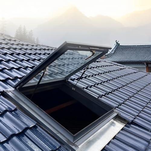 Dachfenster,Ausstieg Dachluke,Manueller Lüftungsauslass,Dachfensterabdeckung Aus Gehärtetem Glas,Geeignet Für Keller,Dachböden Und Wintergärten(78 * 98cm/30.7 * 38.5in) von TELCIM