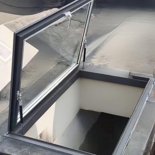 Dachfenster,Ausstieg Dachluke,Roof Dachfenster Residential,Oberlicht Aus Gehärtetem Glas,Geneigtes Flachdach-Oberlicht,Geeignet Für Wintergarten,Dachboden(78 * 118cm/30.7 * 46.4in) von TELCIM