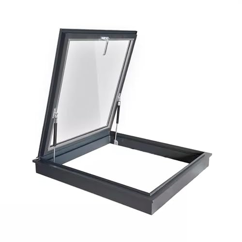Dachfenster,Ausstiegsfenster Dachausstieg,Geneigtes Flachdach-Lichtschachtfenster,Manuelles Schiebedach,Ausstieg Dachluke,Transparentes Dachfenster(88 * 108cm/34.6 * 42.5in) von TELCIM
