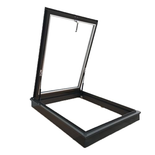 Dachfenster,Dachfenster Abdeckung Aus Gehärtetem Glas, Hydraulikstange Mit Aluminiumlegierung Rahmen,Geeignet Für Lofts, Wintergärten(68 * 88cm/26.7 * 34.6in) von TELCIM