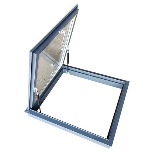 Dachfenster,Geneigtes Flachdach,Oberlichtabdeckung Aus Gehärtetem Glas,Manuelle Beatmung,Nach Oben Öffnen,Ausfahrt,Klares Dachfenster(58 * 78cm/22.8 * 30.7in) von TELCIM
