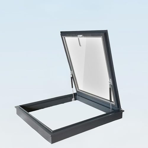 Dachfenster,Manueller Lüftungsauslass,Oberlicht Aus Gehärtetem Glas,Dachfenster Für Hausdächer,Für Dachboden/Sonnenraum(68 * 68cm/26.7 * 26.7in) von TELCIM