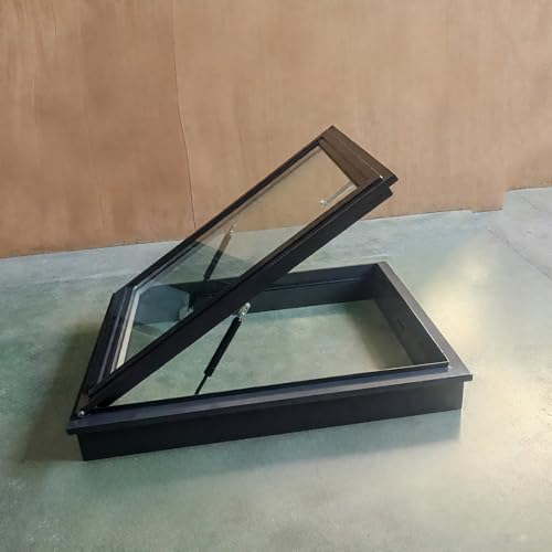 Dachfenster,Mehrzweckfenster,Dachausstieg,Dachfenster Im Wintergarten,Ausstieg Dachluke,Nach Oben Zu Öffnen,Geeignet Für Keller Und Dachböden(60 * 60cm/23.6 * 23.6in) von TELCIM