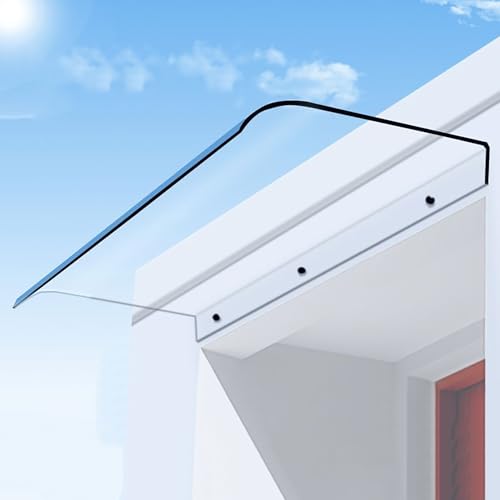 Vordach Für Haustür, Draußen Regendach, 3,5 Mm Dick Polycarbonat Fenster Markise, Hauseingang Überdachung, Für Draußen Haus Balkon Garage Fenster(50x100cm/19.7x39.4in) von TELCIM