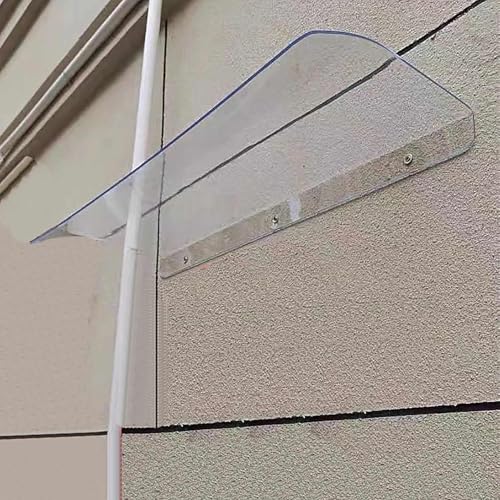 Vordach Für Haustür, Fenstermarkise, Hauseingang Überdachung, Polycarbonat Draußen Regendach, Transparentes Pultvordach, Für Garage Balkon Fenster Haus(40x120cm/15.7x47.2in) von TELCIM