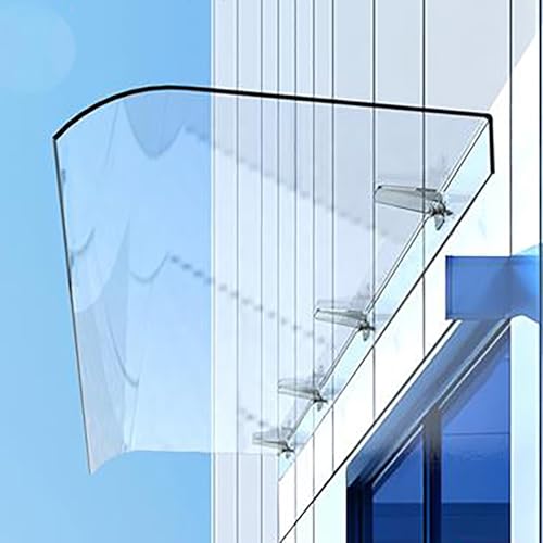 Vordach Für Haustür, Markisen Für Fenster Transparentes, Witterungsbeständig Pultbogenvordach, Eingangsüberdachung, Für Hauseingang Pavillion Fenster(50x80cm/19.7x31.5in) von TELCIM