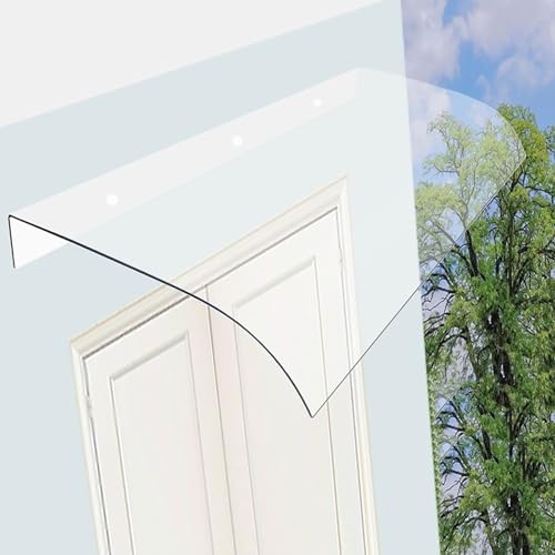 Vordach Für Haustür, Polycarbonat Fenstermarkise, Transparent Pultbogenvordach, Überdachung Für Haustür, Für Tür Fenster Veranda, Regen Schneeschutz(40x120cm/15.7x47.2in) von TELCIM