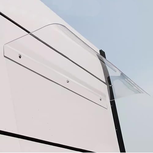 Vordach Für Haustür, Transparent Polycarbonat Überdachung Haustürvordach, Klar Fenster Markisen, Tür-Regenschutz, Polycarbonat-Abdeckung Für Fenster(50x120cm/19.7x47.2in) von TELCIM
