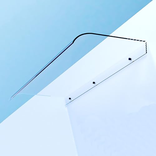 Vordach Für Haustür, Überdachung Haustürvordach Pultvordach, Fenstermarkise Aus 3.5 Mm Transparent Polycarbonat, Für Tür Fenster Balkon Garage Terrasse(40x80cm/15.7x31.5in) von TELCIM
