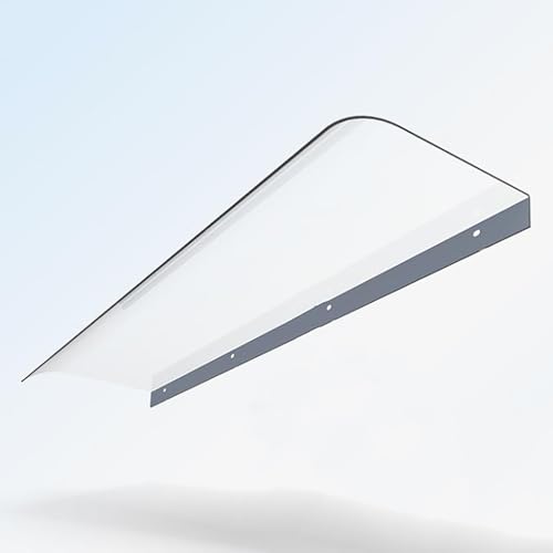 Vordach Für Haustür Überdachung, 3,5 Mm Dick Polycarbonat Fenster Markise, Transparentem Draußen Regendach, Für Tür Fenster Balkon Garage Terrasse(40x100cm/15.7x39.4in) von TELCIM