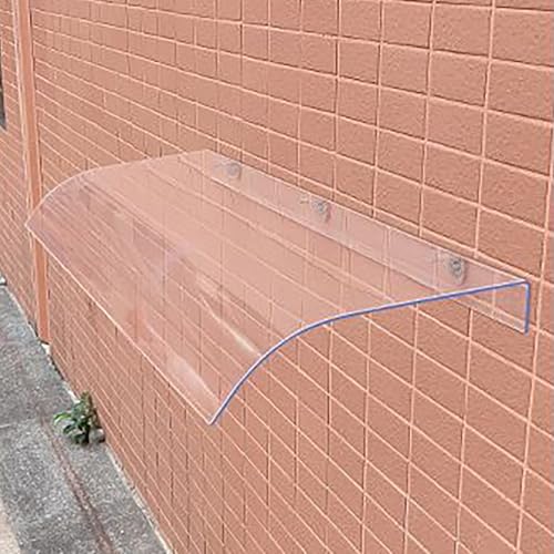 Vordach Für Haustür Überdachung, Transparentem Draußen Regendach, Polycarbonat Fenster Markise, Pultbogenvordach, Außen Eingangsüberdachung Regenschutz(40x80cm/15.7x31.5in) von TELCIM