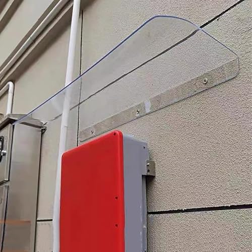 Vordach Überdachung Haustürvordach, Transparent Fenstermarkise, Pultbogenvordach Aus 3.5 Mm Polycarbonat, Pultvordach, Für Tür Fenster Veranda(40x80cm/15.7x31.5in) von TELCIM