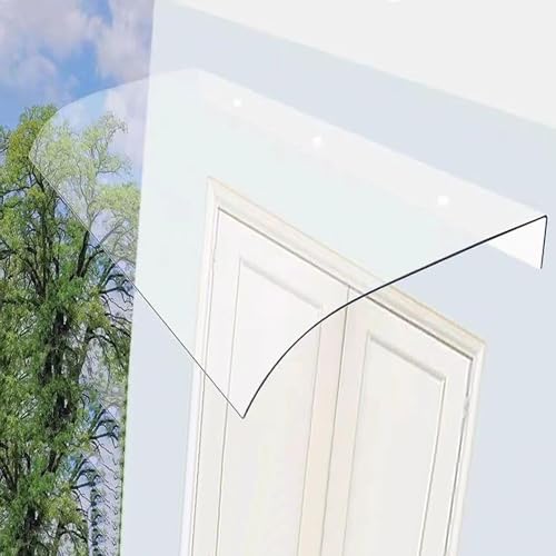 Vordach Unsichtbare Für Haustür, Transparente Fenster Markisen, Polycarbonat Draußen Regendach, Überdachung Haustürvordach, Für Tür Fenster Veranda(40x100cm/15.7x39.4in) von TELCIM