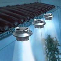 Led Dachrinnenleuchten 3er-Set aus Edelstahl Zaunleuchte Wegelicht Solarleuchten von BURI