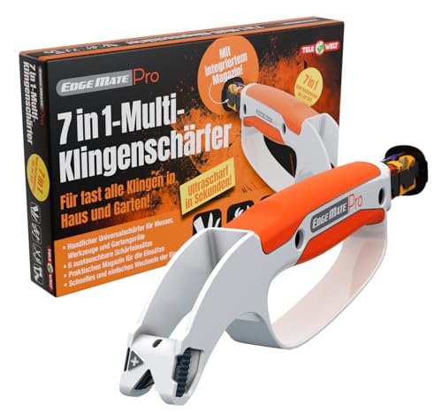 TELEWELT Multi-Klingenschärfer [7 in 1] Messerschärfer – Küchenmesser – Messerschleifer – Knife sharpener – schärfen – Grobschliff von TELE WELT