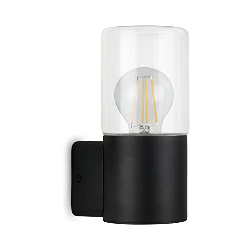 TELEFUNKEN - Außenlampe IP44, Wandleuchte Außen, E27 max. 12W, Schwarz, 195x85x110 mm (LxBxH), 320505TF von TELEFUNKEN