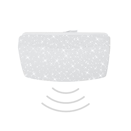 Telefunken - LED Deckenleuchte Deckenlampe mit Sternenhimmel Effekt, inkl. Bewegungsmelder, Tageslichtsensor, 12W, 270x270x76mm (LxBxH) von TELEFUNKEN
