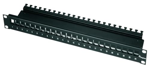 TELEGÄRTNER H02025A0220 48,26 cm (19 Zoll)-Modulträger 1 HE Nicht bestückt schwarz von TELEGARTNER