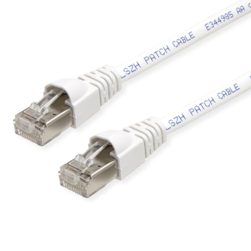 TELEGÄRTNER L00005A0051 Patchkabel Kat.6A (tief), S/FTP, 10m weiß von TELEGARTNER