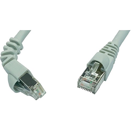 Telegärtner Cat. 7 MP8 FS 600 LSZH 0,5 m; 1 x 90-Degrees 0,5 m grau Netzwerk-Kabel – Netzwerk-Kabel (0,5 m, Grau) von TELEGARTNER