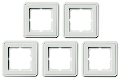 Telegärtner Abdeckrahmen Abdeckrahmen Alpinweiss für AMJ45 80 x 80 mm 1 - Fach 5er Pack von TELEGARTNER
