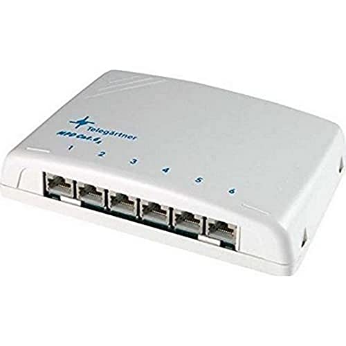 Telegärtner Mini-Verteiler AP Cat6A 6-fach, MPD6-HS K geschirmt 6x RJ45, alpinweiß, J02021A0050 von TELEGARTNER