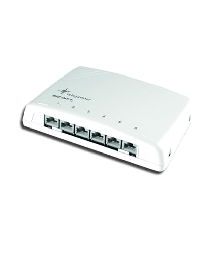 Telegärtner Mini-Verteiler AP Cat6A 6-fach, MPD6-HS K geschirmt 6x RJ45, alpinweiß, J02021A0050 von TELEGARTNER