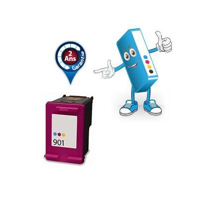 TELFORCEONE Tintenpatrone, kompatibel mit HPH-901CRXL (CC656A) 15 ml, Tricoly CMY, wiederaufbereitet, mit neuem Chip von TELFORCEONE