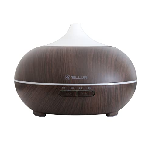 TELLUR SMART Aroma Diffuser Alexa für Ätherische Öle, Ultraschall, WiFi, Telefon-App, Kompatibel mit Alexa und Google, Automatisierung, Automatische Abschaltung bei Trockenheit, 300ml, RGB LED Licht von TELLUR