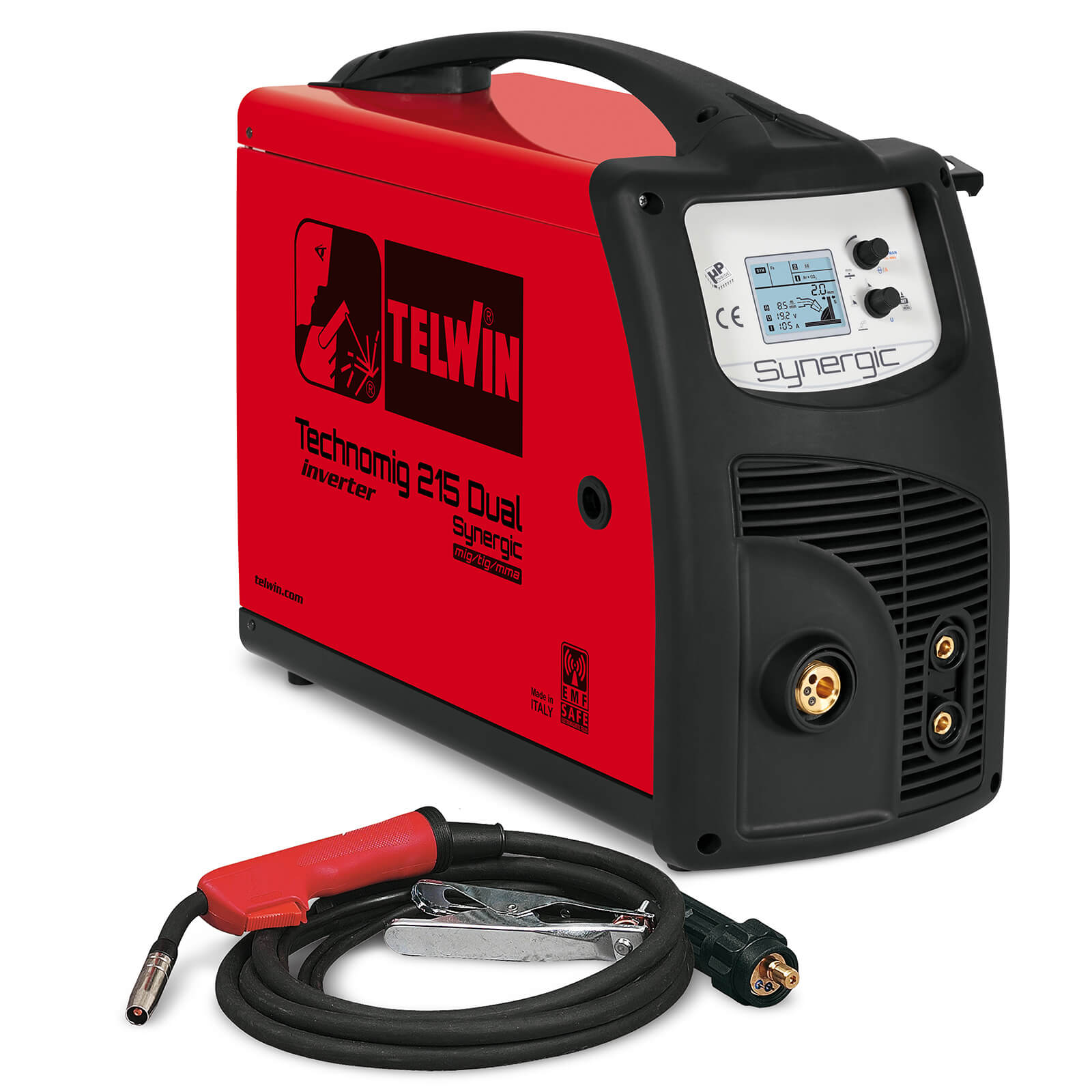 TELWIN Technomig 215 Dual Synergic Multiprozess MIGMAG WIG MMA Schweißen & Löten von TELWIN