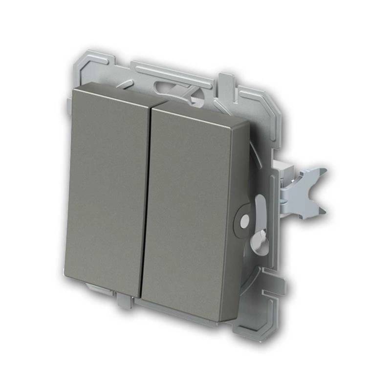 TEM LOGIQ 2-Fach Wechselschalter tita 250V10A o Rahm von TEM