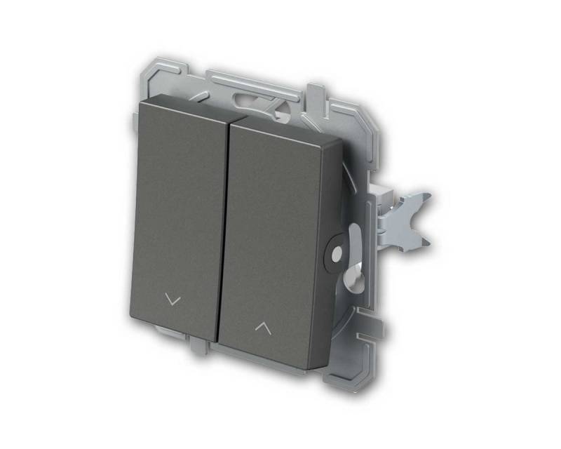 TEM LOGIQ Jalousie Taster anthrazit 250V~/10A o Rahmen Wandtaster TEM LOGIQ Jalousie Taster anthrazit 250V~/10A o Rahmen Wandtaster von TEM