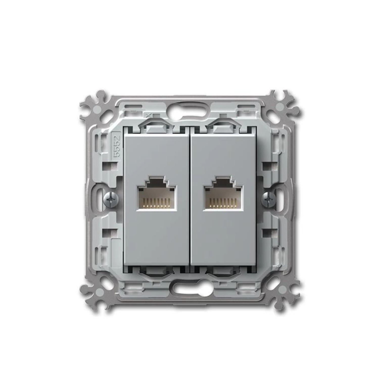 TEM MODUL PLUS 2-Fach RJ45 Netzwerkdose Cat5e Silber TEM MODUL PLUS 2-Fach RJ45 Netzwerkdose Cat5e Silber von TEM