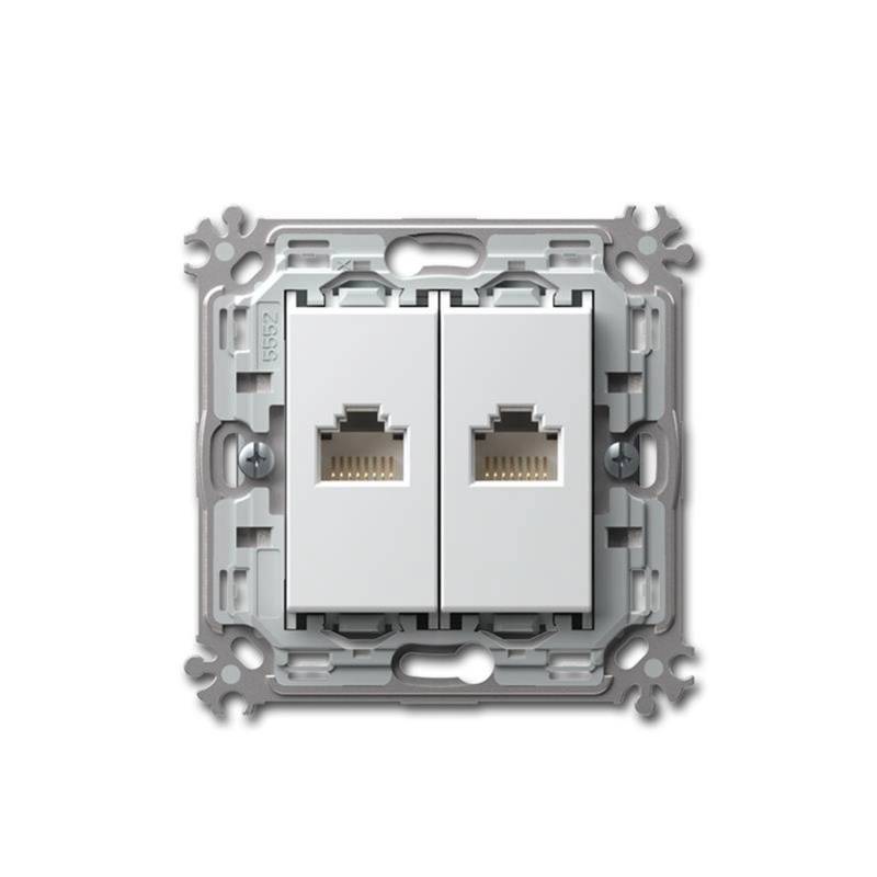 TEM MODUL PLUS 2-Fach RJ45 Netzwerkdose Cat5e Weiß TEM MODUL PLUS 2-Fach RJ45 Netzwerkdose Cat5e Weiß von TEM
