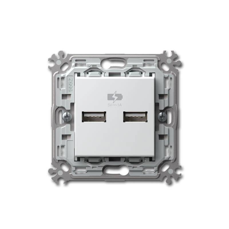 TEM MODUL PLUS 2-Fach USB Ladesteckdose Weiß 5V1A TEM MODUL PLUS 2-Fach USB Ladesteckdose Weiß 5V1A von TEM