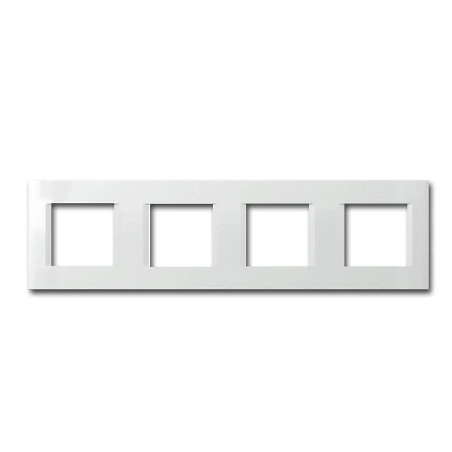 TEM MODUL PLUS 4-Fach UP Rahmen Weiß Glanz Line von TEM