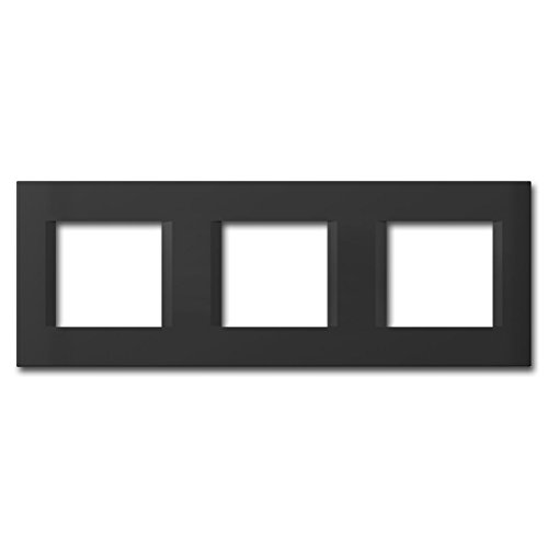 TEM Rahmen Linea mit 3 Türen Up Modul-Plus, Schwarz-matt von TEM