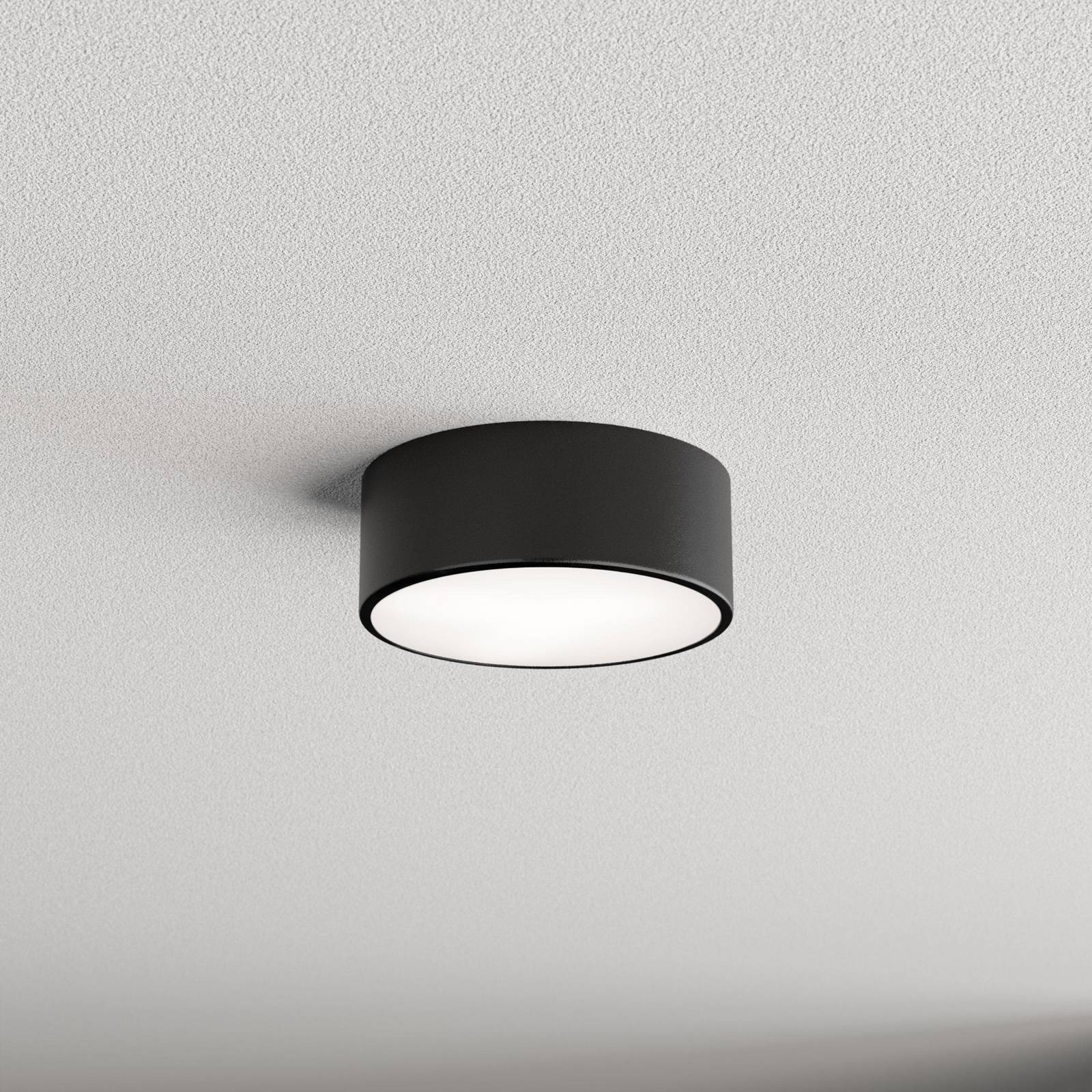 Deckenlampe Cleo 200, schwarz, Sensor, IP54, Ø 20 cm, Metall Deckenlampe Cleo 200, schwarz, Sensor, IP54, Ø 20 cm, Metall von TEMAR LIGHTING