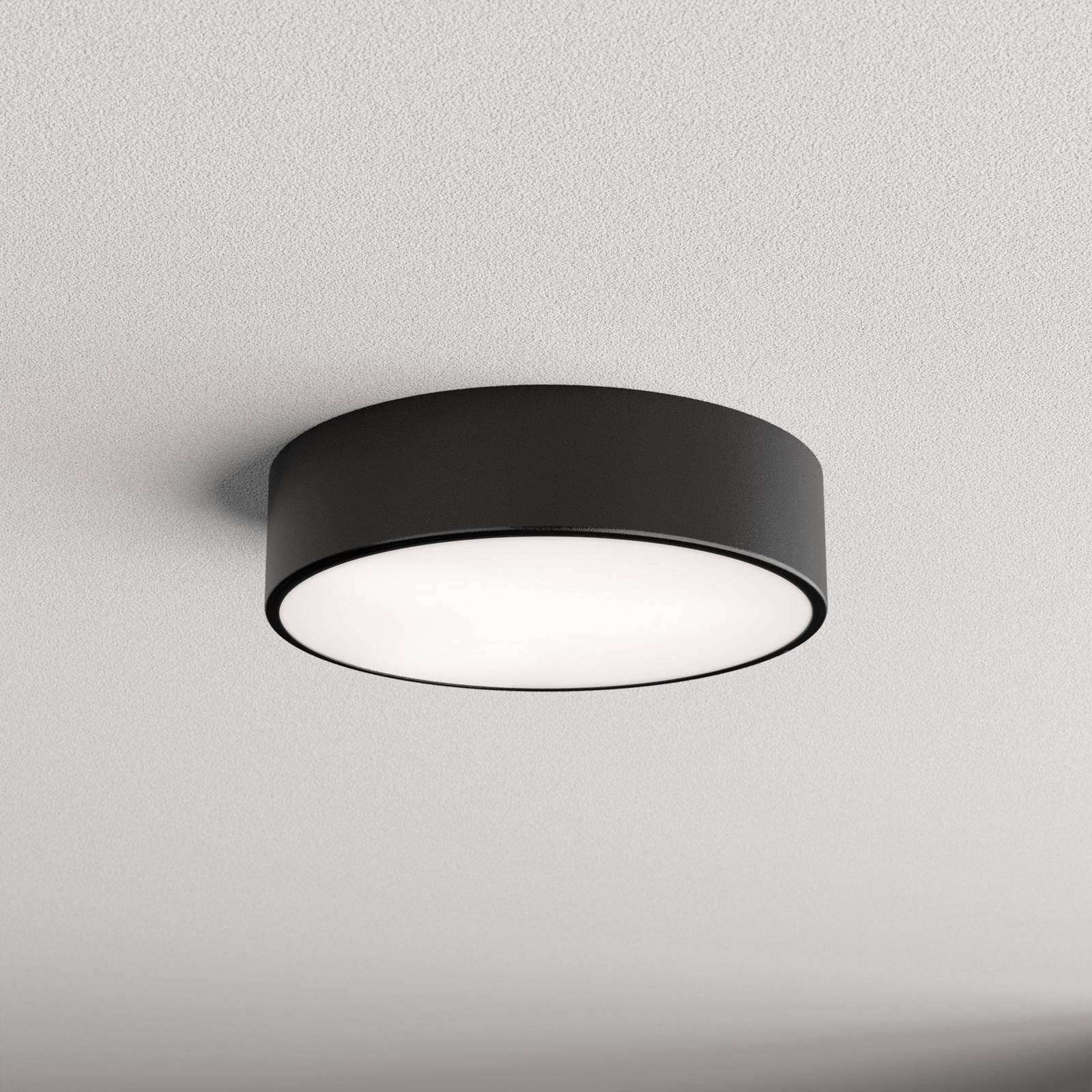 Deckenlampe Cleo 300, schwarz, Sensor, IP54, Ø 30 cm, Metall Deckenlampe Cleo 300, schwarz, Sensor, IP54, Ø 30 cm, Metall von TEMAR LIGHTING