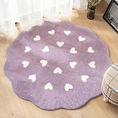 TEMBR Teppich in Blumenform, waschbarer, runder Teppich, weich, florale Teppiche für Wohnzimmer, Mädchen, Schlafzimmer, niedlicher Kreis, rutschfest, für Küche, Kinderzimmer, Spielzimmer, rund, 80 cm TEMBR Teppich in Blumenform, waschbarer, runder Teppich, weich, florale Teppiche für Wohnzimmer, Mädchen, Schlafzimmer, niedlicher Kreis, rutschfest, für Küche, Kinderzimmer, Spielzimmer, rund, 80 cm von TEMBR